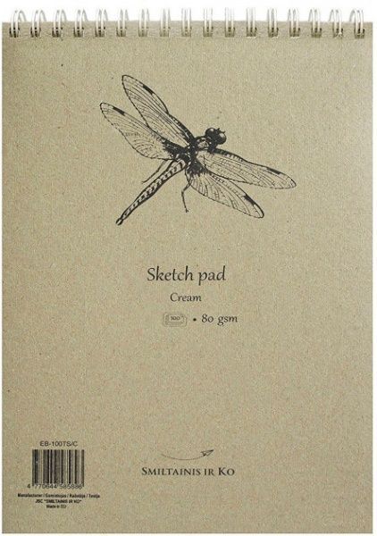 Альбом для ескізів Authentic A5 22х15 см 80 г/м² 70 сторінок Smiltainis