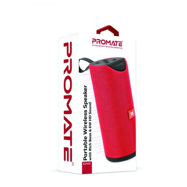 Портативная колонка Promate Chill 6W IPX4 2.0 red 