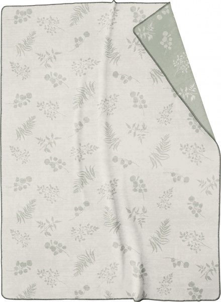 Плед Whisper 150x200 см зелений/світло-сірий Wohndecke 