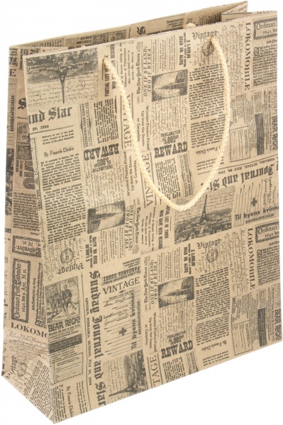 Пакет бумажный Ретро 31x25x9