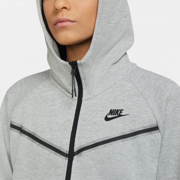 Джемпер Nike W NSW TCH FLC WR HOODIE FZ CW4298-063 р. M сірий меланж