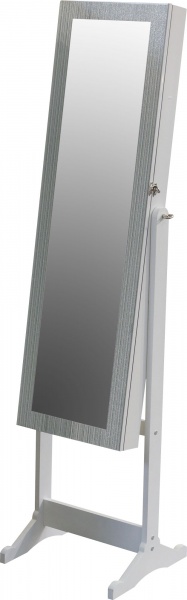 Напольное зеркало с секцией для хранения аксессуаров 3600x12300 мм белый 