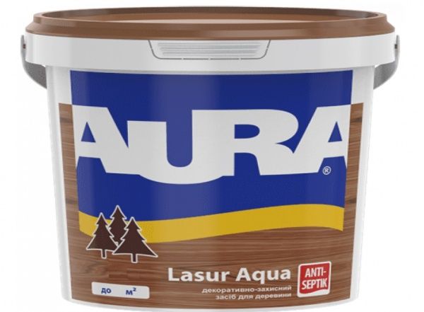 Деревозахисний засіб Aura® Lasur Aqua каштан шовковистий мат 0,07 л