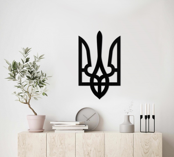 Панно P2010 Тризуб 70x43 см черный 