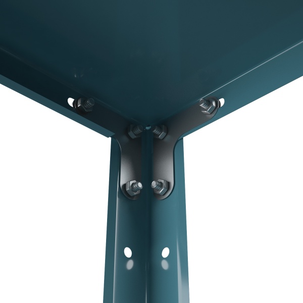 Стеллаж металлический Меткас РЕК голубой 1500x750x300 мм металл полка 4 шт. краска 