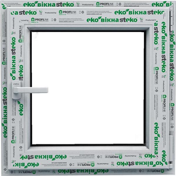 Окно поворотно-откидное Steko S300 58 500x500 мм правое