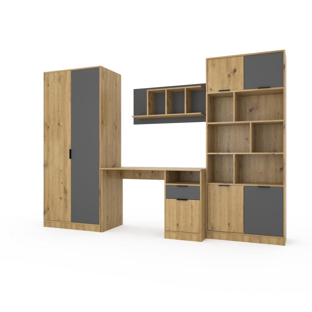 Полиця навісна Metkas Home RIO 1010x450x216 мм дуб артізан