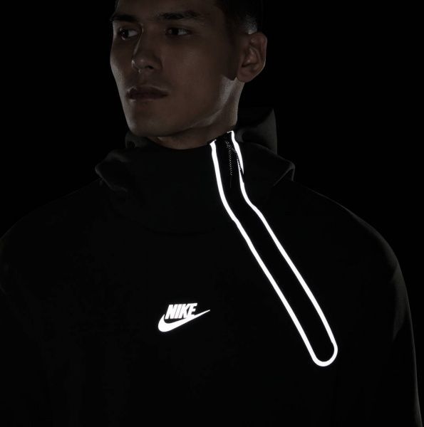 Джемпер Nike M NSW TCH FLC HOODIE PO REFLV CU4493-355 р. M темно-зелений