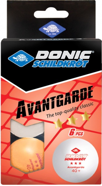 М'ячі для настільного тенісу Donic 3-Star Avantgarde 40+ 658038 6 шт. помаранчевий 