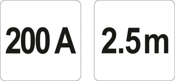 Старт-кабель YATO 200 A 2,5 м