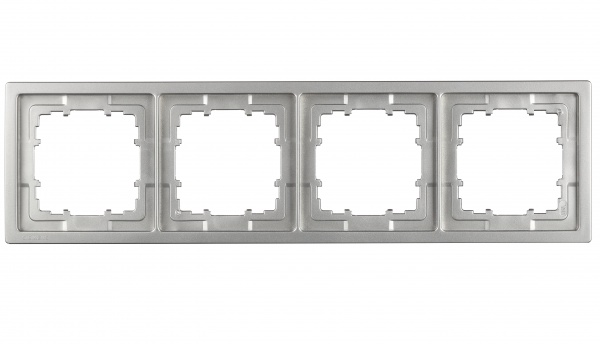 Рамка четырехместная Siemens Style платина металлик 5TG13241