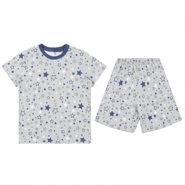 Пижама детская для мальчиков Funtime Звездочки р.110 серый с синим 