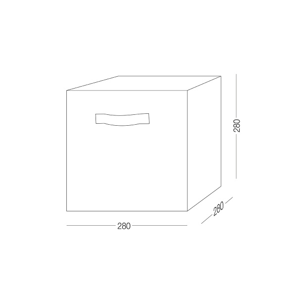 Ящик для хранения MVM TH-08 BEIGE 280x280x280 мм