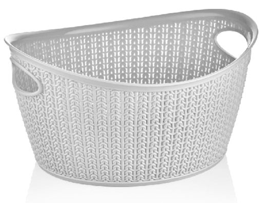 Кошик Ucsan Plastik KNIT овальна 18,78 л сірий 