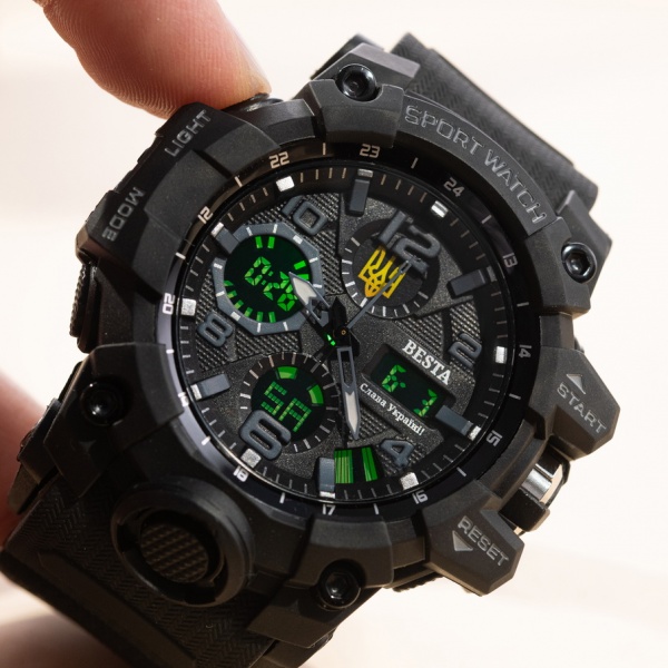 Часы тактические Peremoga. (Гравировка Героям Слава и Трезубец) BESTA (1449)