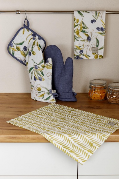 Рукавиця Oliva 18x31 см білий із малюнком La Nuit 