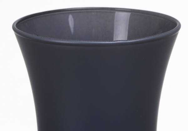 Ваза стеклянная Soft Лилия 25 см серая 