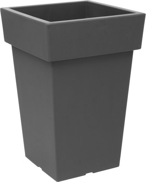 Горшок пластиковый Prosperplast Lofly square квадратный 7,2л серый (70720-405) 