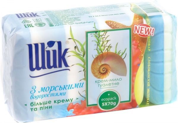 Крем-мыло Шик с морскими водорослями 350 г 5 шт./уп.
