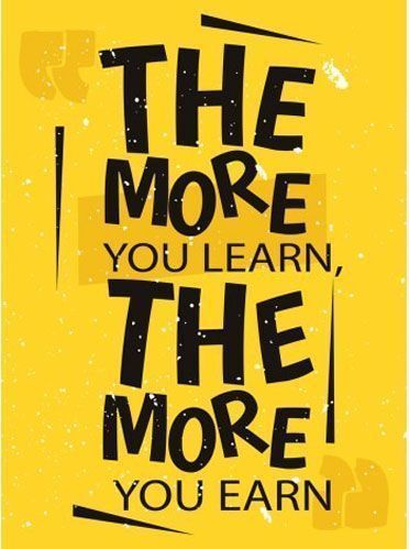 Постер Чем больше учишься-тем больше зарабатываешь