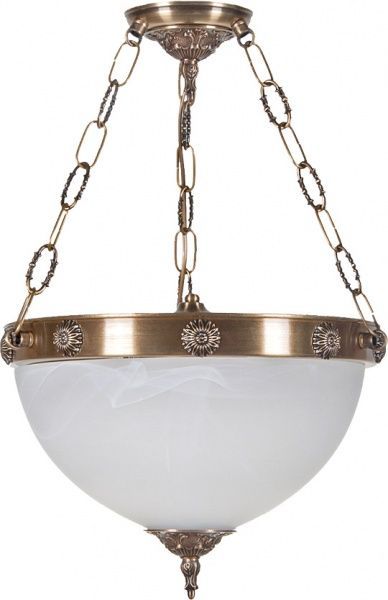 Люстра підвісна Фабрика Світла Помпез 3x60 Вт E27 латунь НСБ 012-3х60-435 