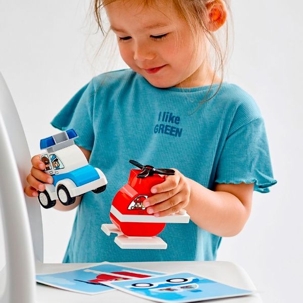 Конструктор LEGO Duplo Пожежний вертоліт і поліцейська машина 10957