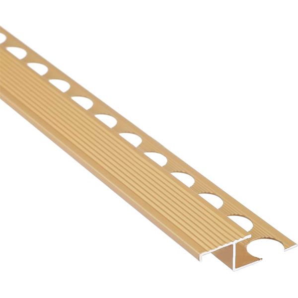 Профиль алюминиевый лестничный 2.7 м 39 мм золото