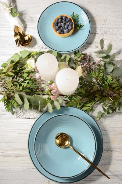 Тарілка обідня Spiral 26 см лазурний (I3070S/G138) Cesiro