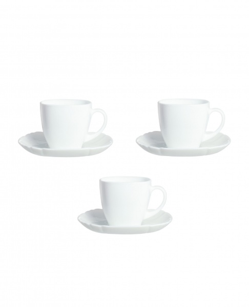 Сервиз для чая 12 предметов Lotusia 220 мл белый Luminarc