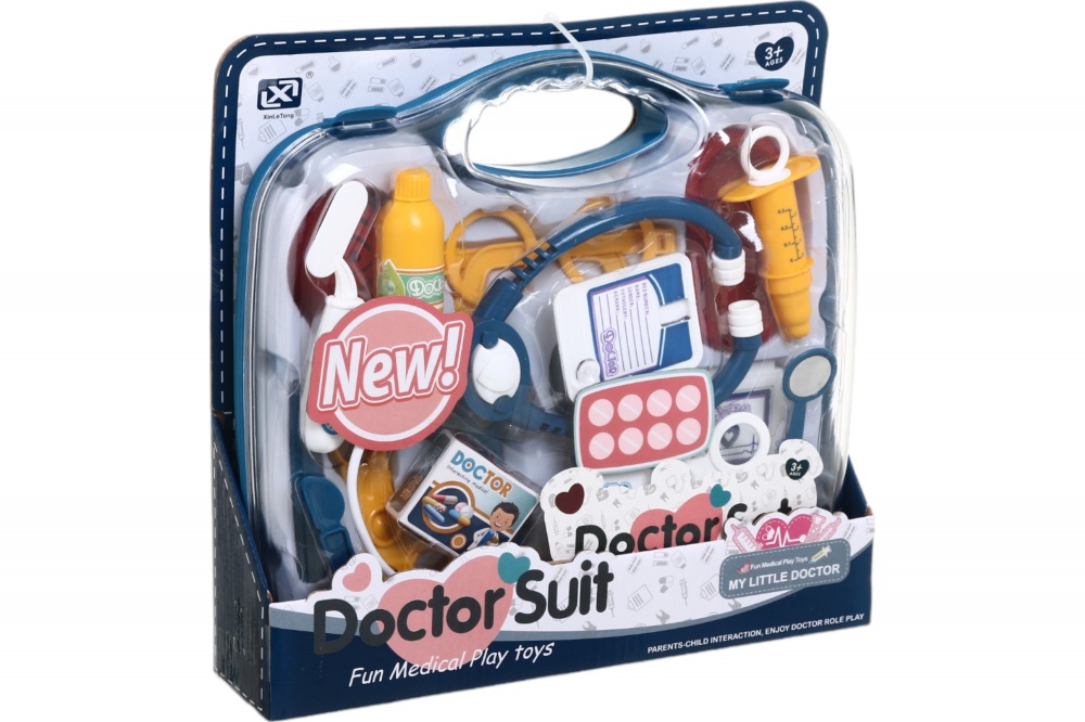 Ігровий набір Xin Le Tong Лікарський кейс 18 елементів синій 28x26 см MC231212