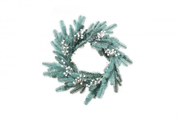 Вінок новорічний Голубий d400 мм 