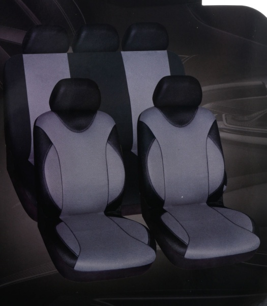 Комплект чехлов на сиденья универсальных Auto Assistance AA2730-1 черный с серым