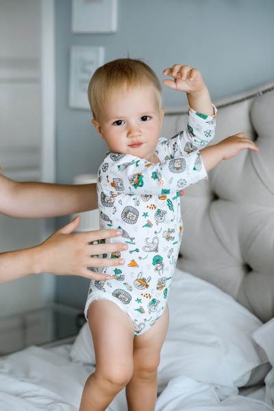 Боди детское для мальчика ТМ Софія Pirates р.68 молочный 311168 