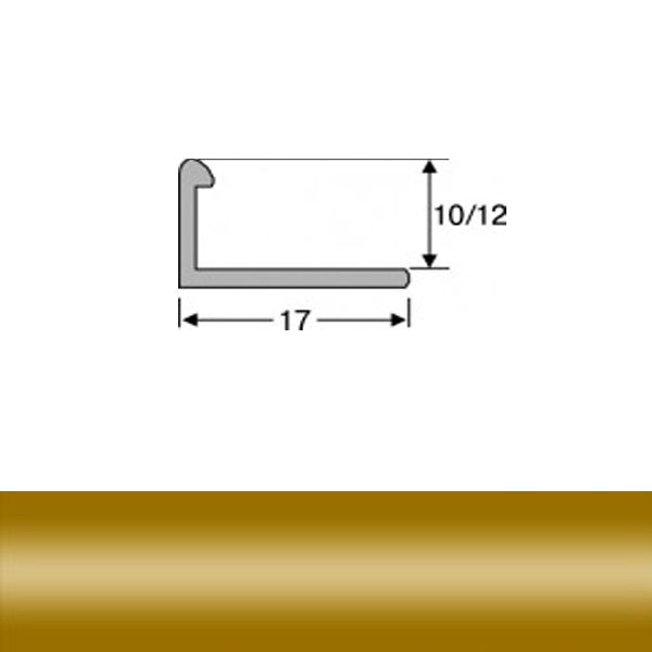 Порожек алюминиевый АПГ-12 анодированный гибкий TIS 2700 мм золото