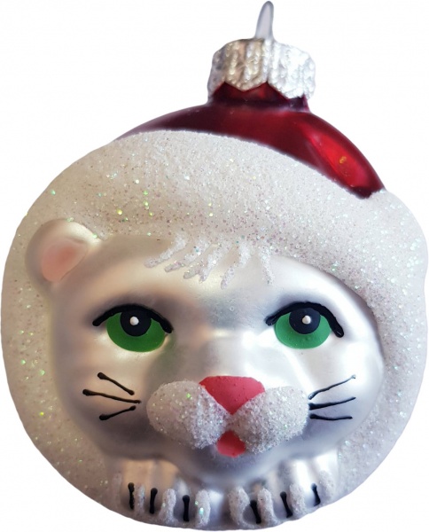 Елочная игрушка Юріта Кот в красной шапке 1188M 7,5 см 