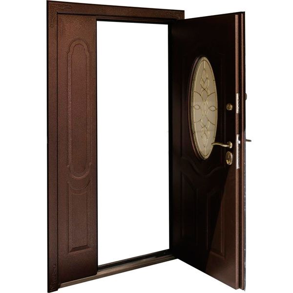 Дверь входная С-2020 2050х1200 мм правые со стеклом