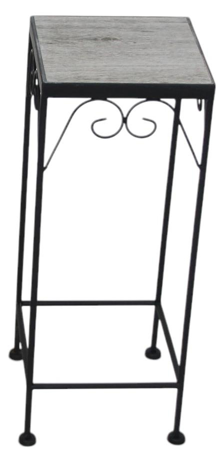 Підставка для квітів одинарна метал мозаїка квадрат S JF232385-3 190x490 см чорний