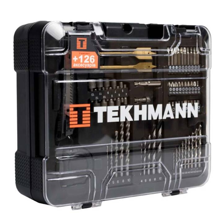 Шуруповерт ударний акумуляторний Tekhmann TCD-45/i20 BS KITBOX 873397