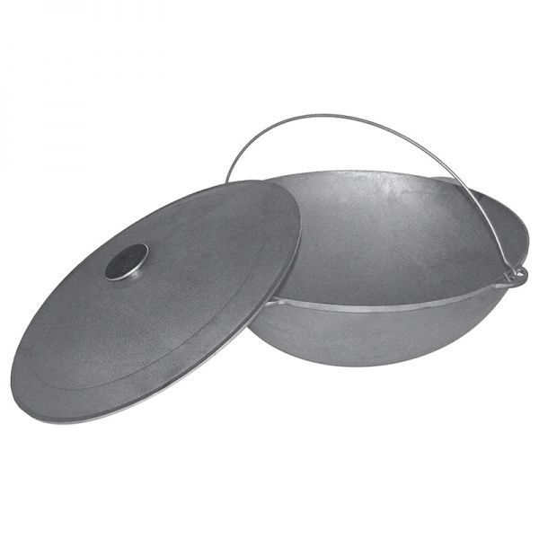 Казан Biol 15 л татарський чавунний з дужкою та кришкою 0915