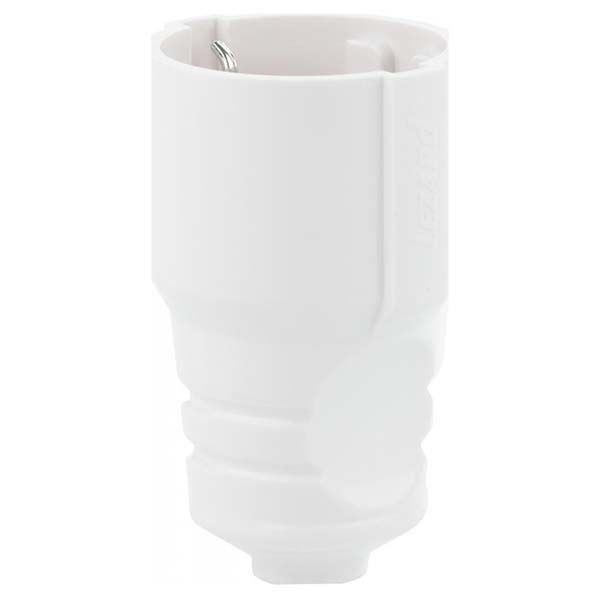 Розетка переносная Lezard 16 А 250 В с заземлением пластик белый с красным