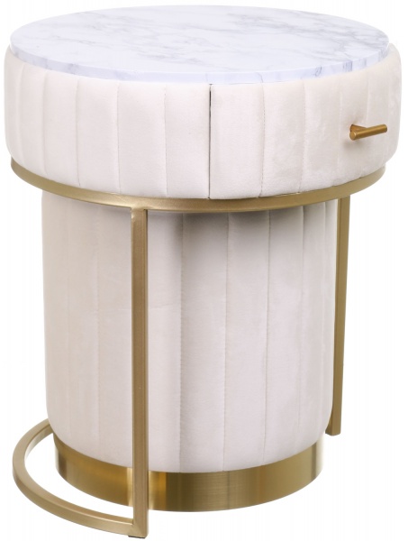 Набір декоративний Monaco 44,5х44,5х51 см/36х36х38 см білий/золотистий 