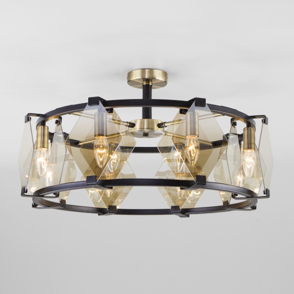 Люстра потолочная Strotskis Aragon 8x60 Вт E14 бронза/черный 60116/8 (чорний) 