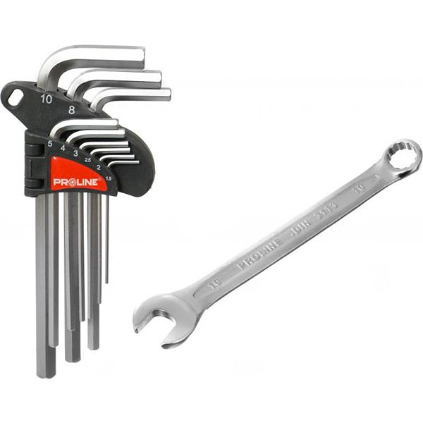 Набір ключів шестигранних Profix 999005 + ключ рожково-накидний 10 мм