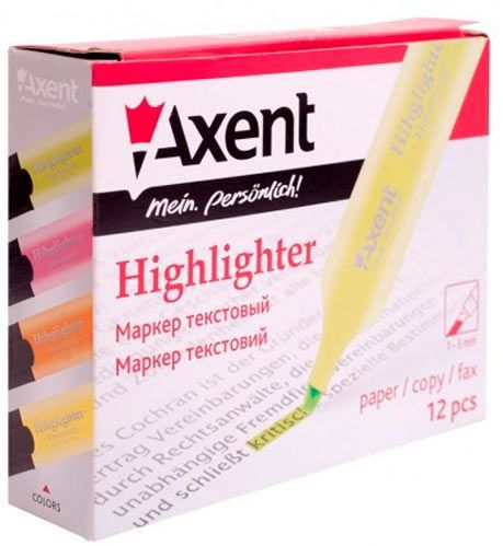 Маркер текстовый Axent Highlighter 2531-A 2531-08-A желтый 