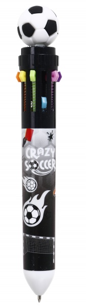 Ручка кулькова на 10 кольорів м'яч чорний 