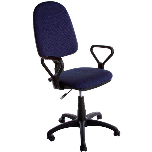 Крісло офісне AMF Престиж Люкс А-23 синьо-чорне