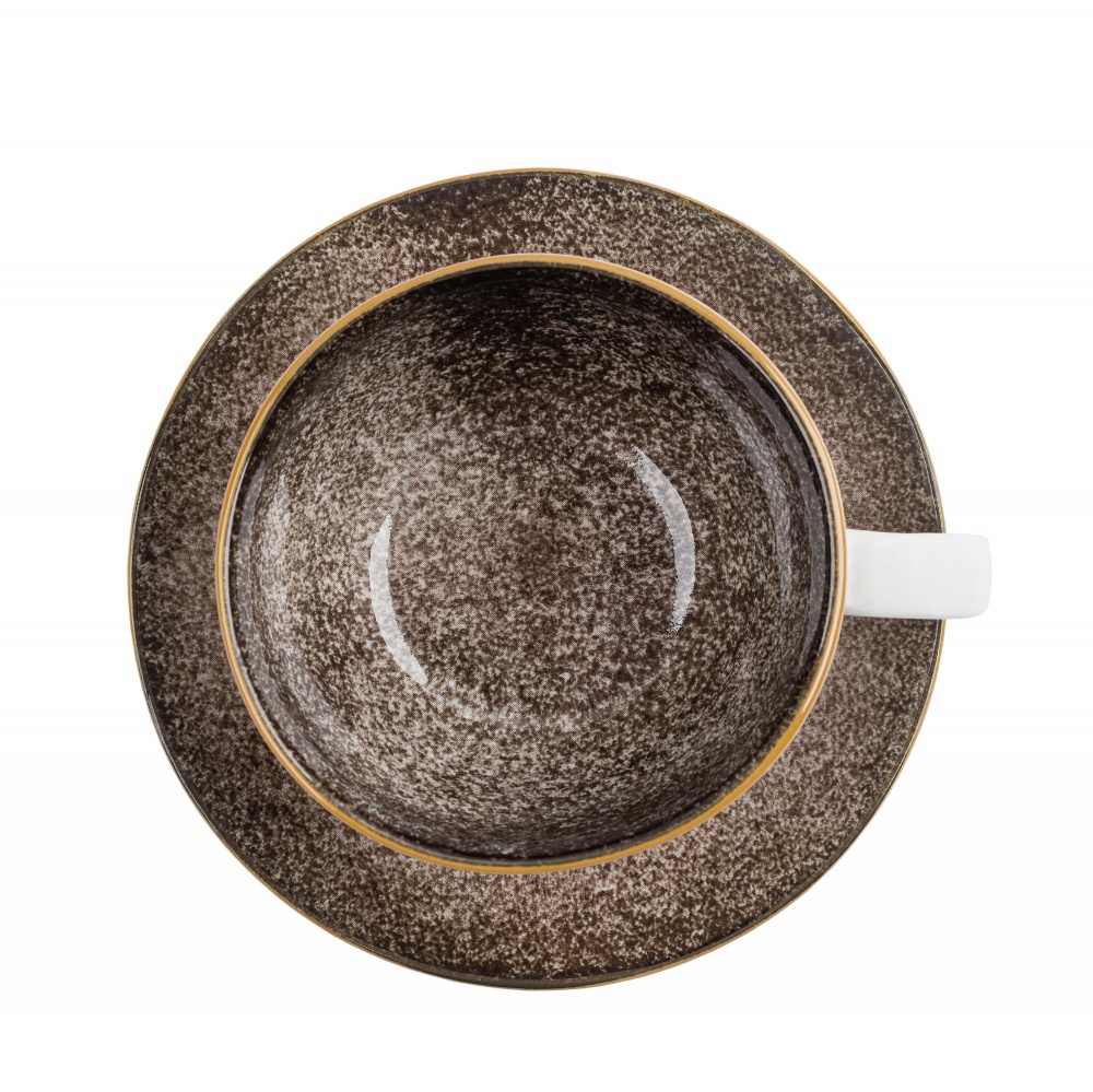 Чашка с блюдцем Krauff Grey Ferns 220 мл