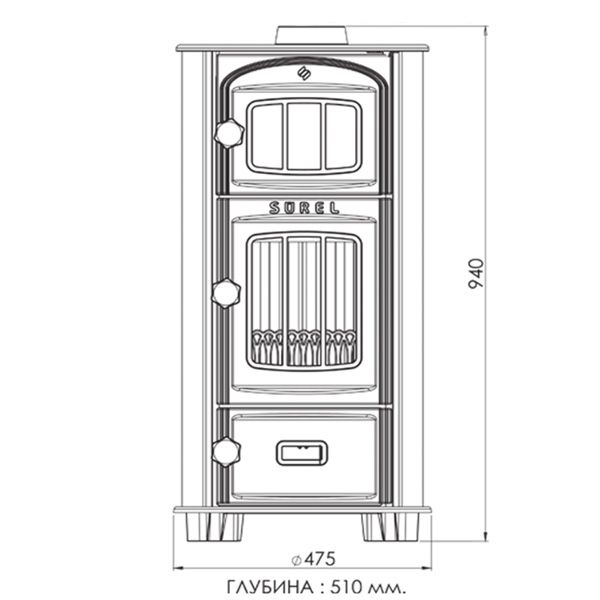 Піч-камін Duval EK-5110