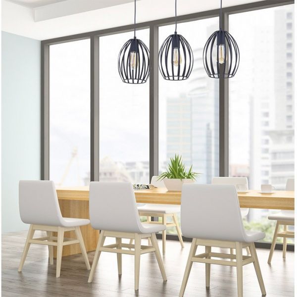 Подвес TK Lighting Liza 3PL 3x60 Вт E27 черный 