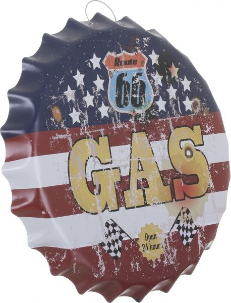 Декор настінний Кришка від пляшки жерстяна Gas d40 